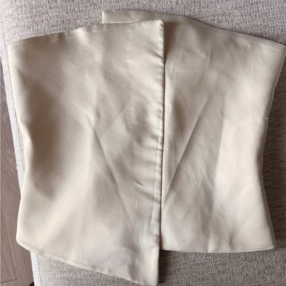 Ivory Strapless Bustier Top